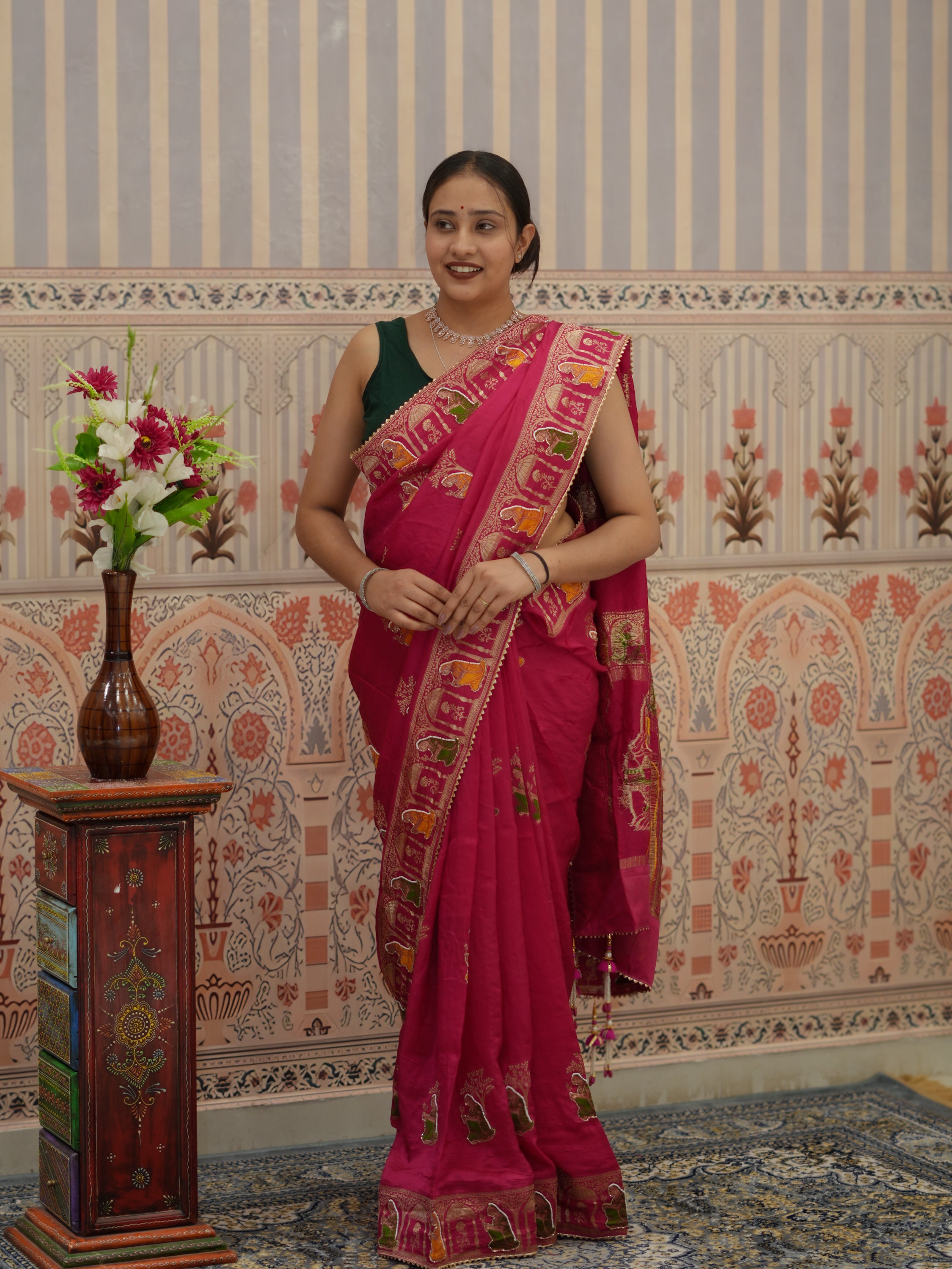 KcPc Latest Pure Munga Silk Karwa Chouth special sareePF