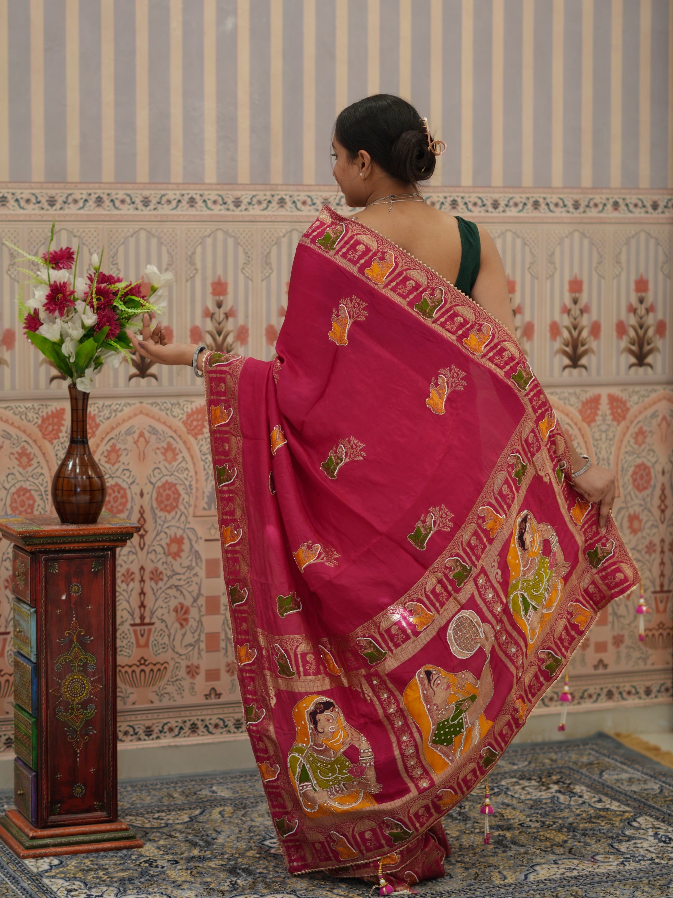KcPc Latest Pure Munga Silk Karwa Chouth special sareePF