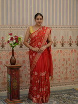 Buy HO Silk Banarasi Style With Kashida Work Saree Kcpc