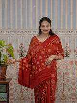 Buy Pure Modal Silk Bandhani Style Saree Kcpc