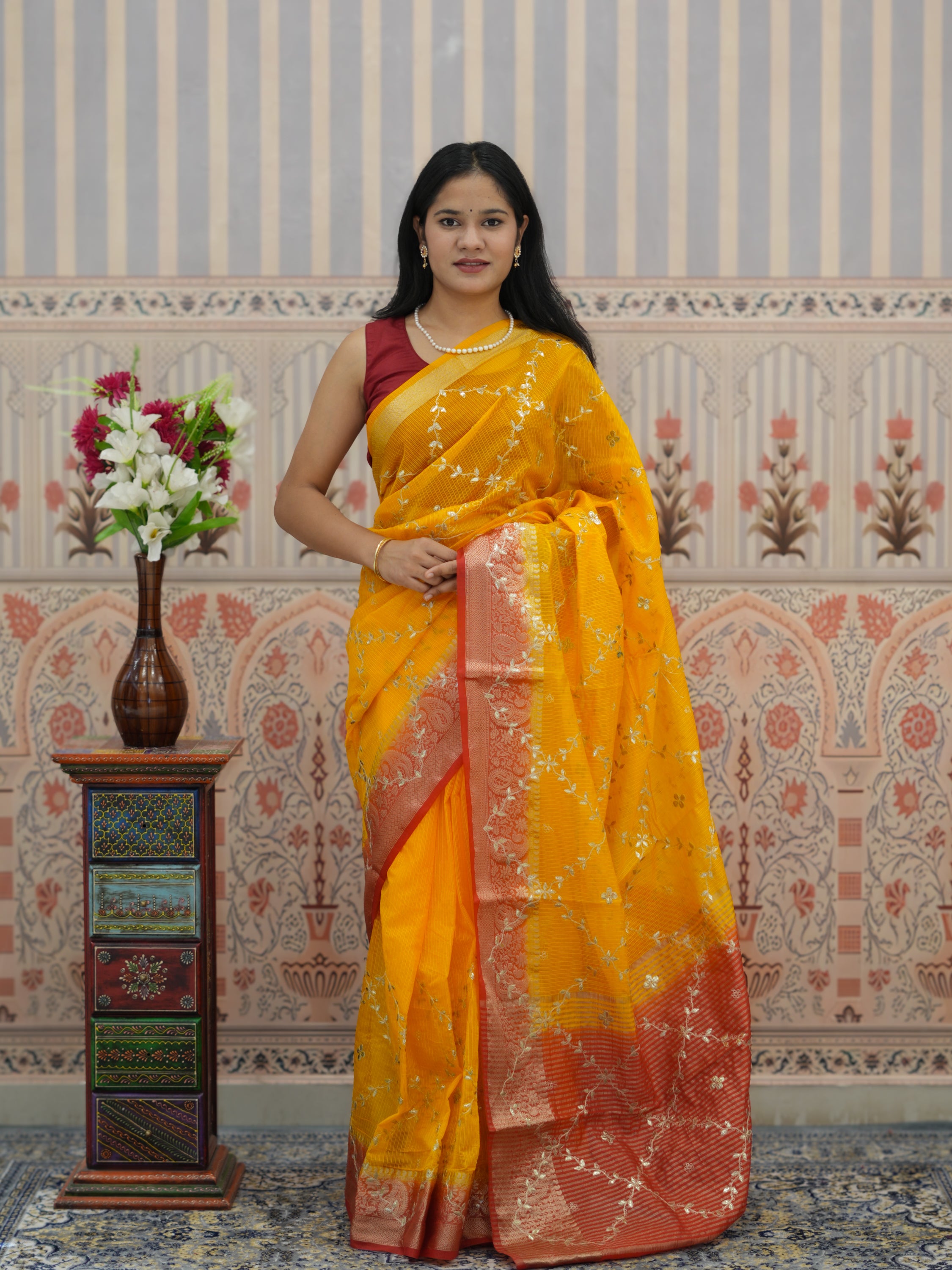 Buy Kota doriya Banarasi Style Saree Kcpc