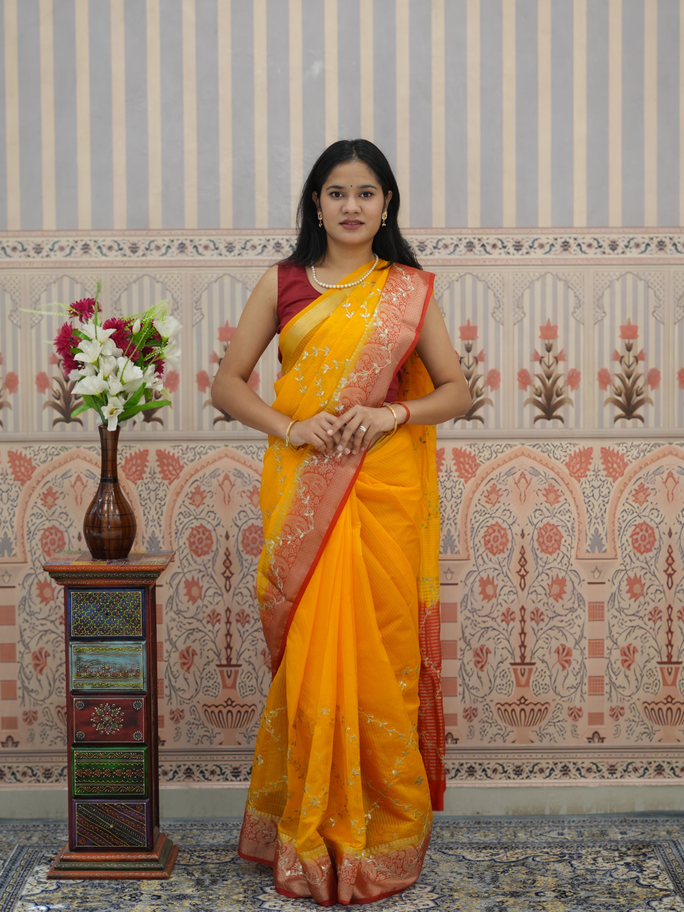 Buy Kota doriya Banarasi Style Saree Kcpc