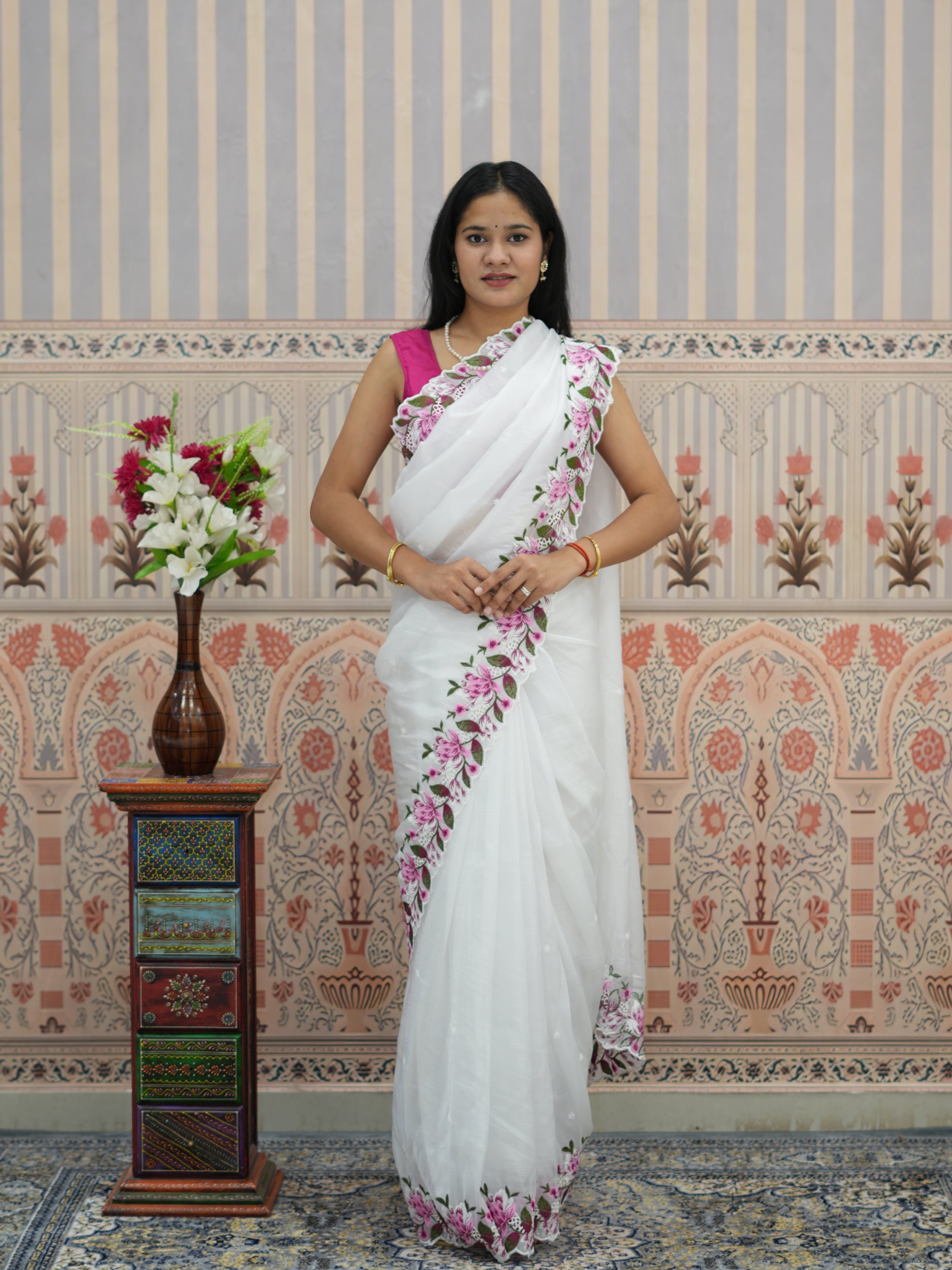 Buy Crush tissue silk Bollywood Style saree Kcpc