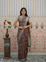 Buy Cotton Silk Printed Style Saree Kcpc
