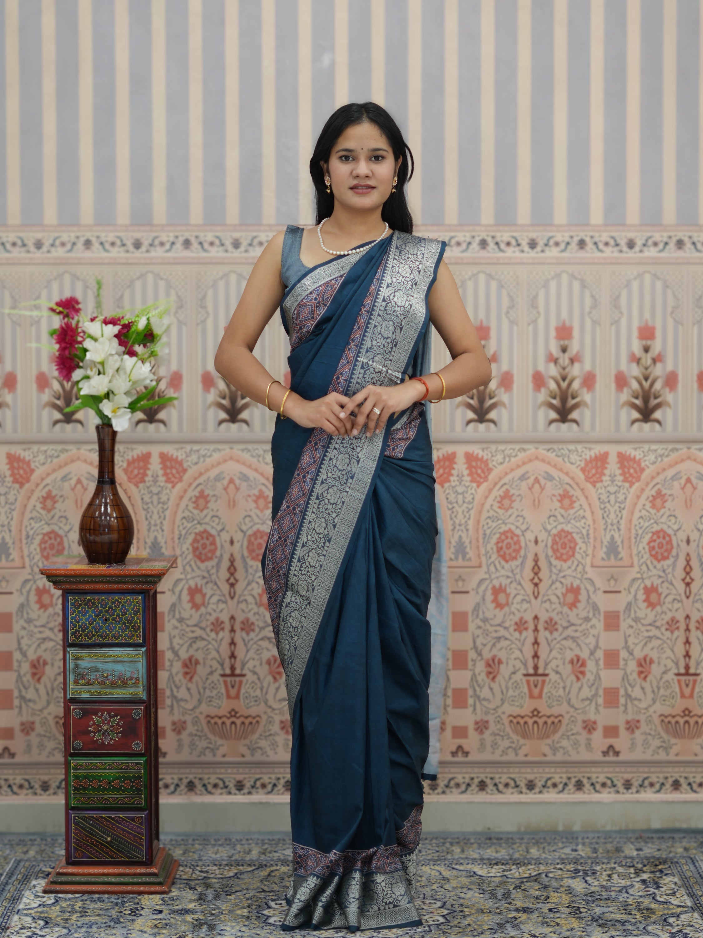 Buy Banarasi Saree With Wedding Wear Kcpc