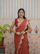 Buy Bandhani Style Georgette Saree with Traditional Wear Kcpc