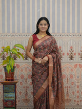 Buy Cotton Silk Printed Style Saree Kcpc
