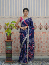 Buy H O Silk With Gotapatti Work Saree Kcpc