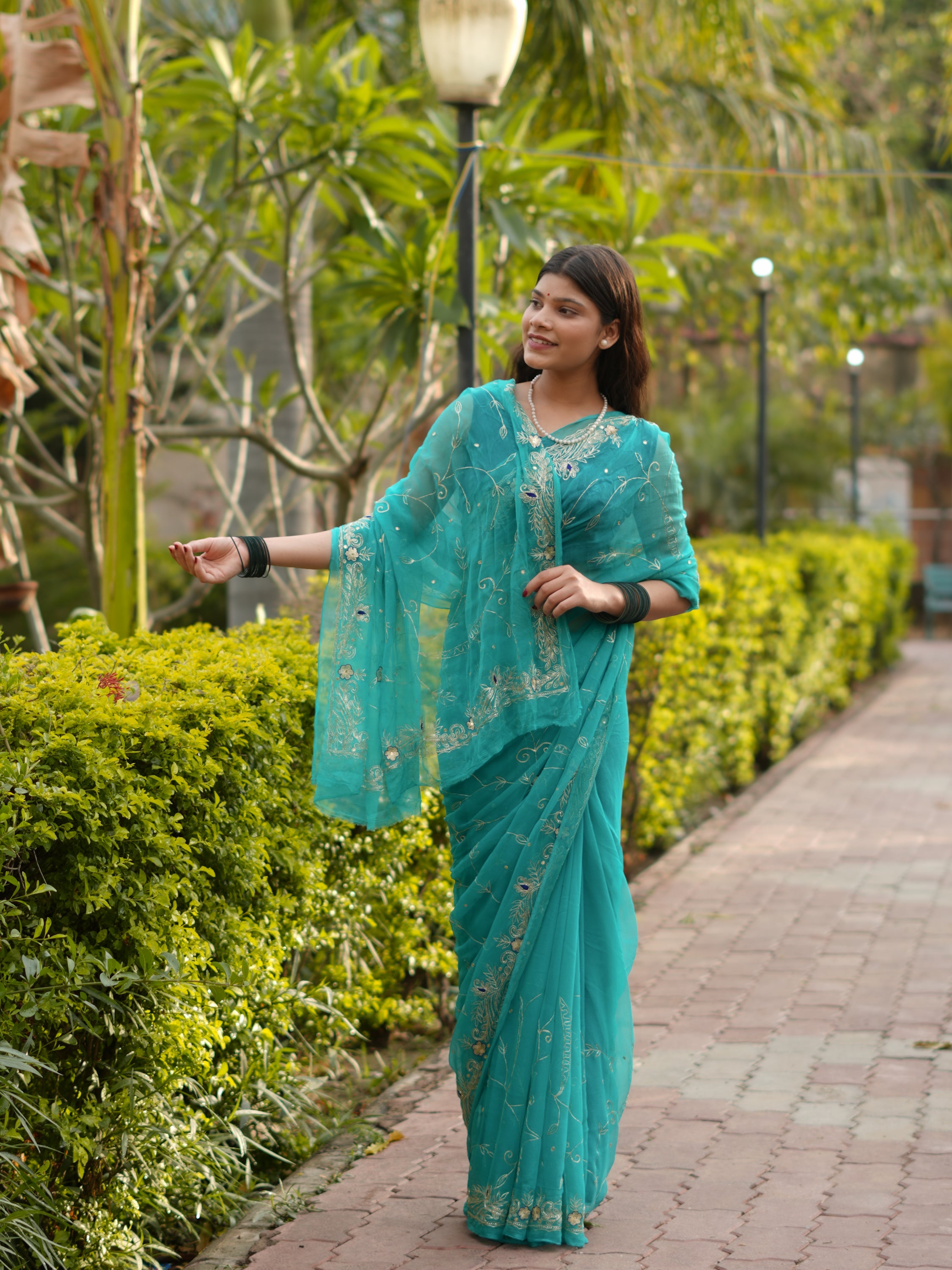 Buy Pure Diamond chiffontradishanal Rajputi saree Kcpc