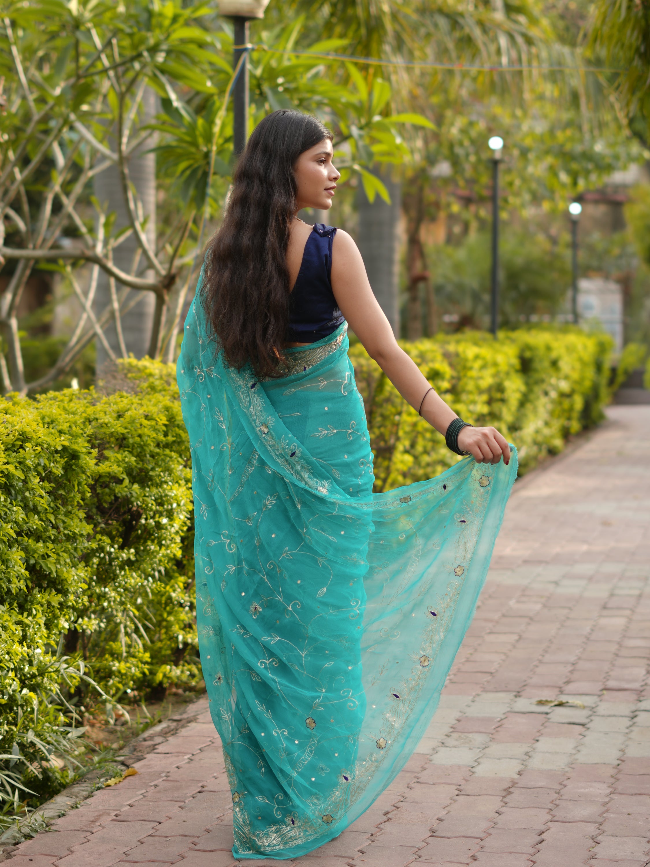 Buy Pure Diamond chiffontradishanal Rajputi saree Kcpc