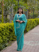 Buy Pure Diamond chiffontradishanal Rajputi saree Kcpc