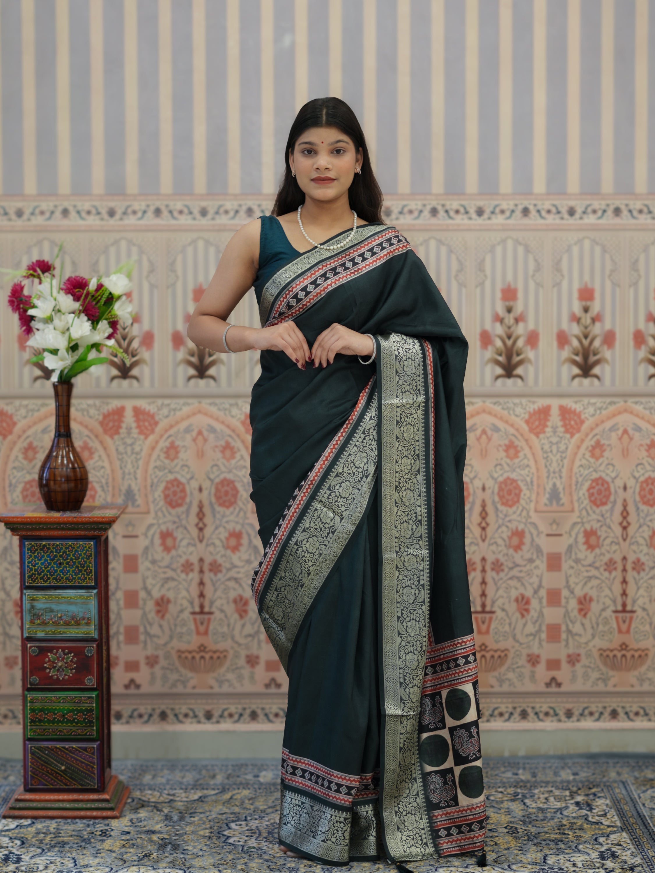 Buy Upada Silk withBanarasi Style Saree Kcpc