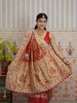 Buy Khaddi Georgette Kalamkari Style Saree Kcpc