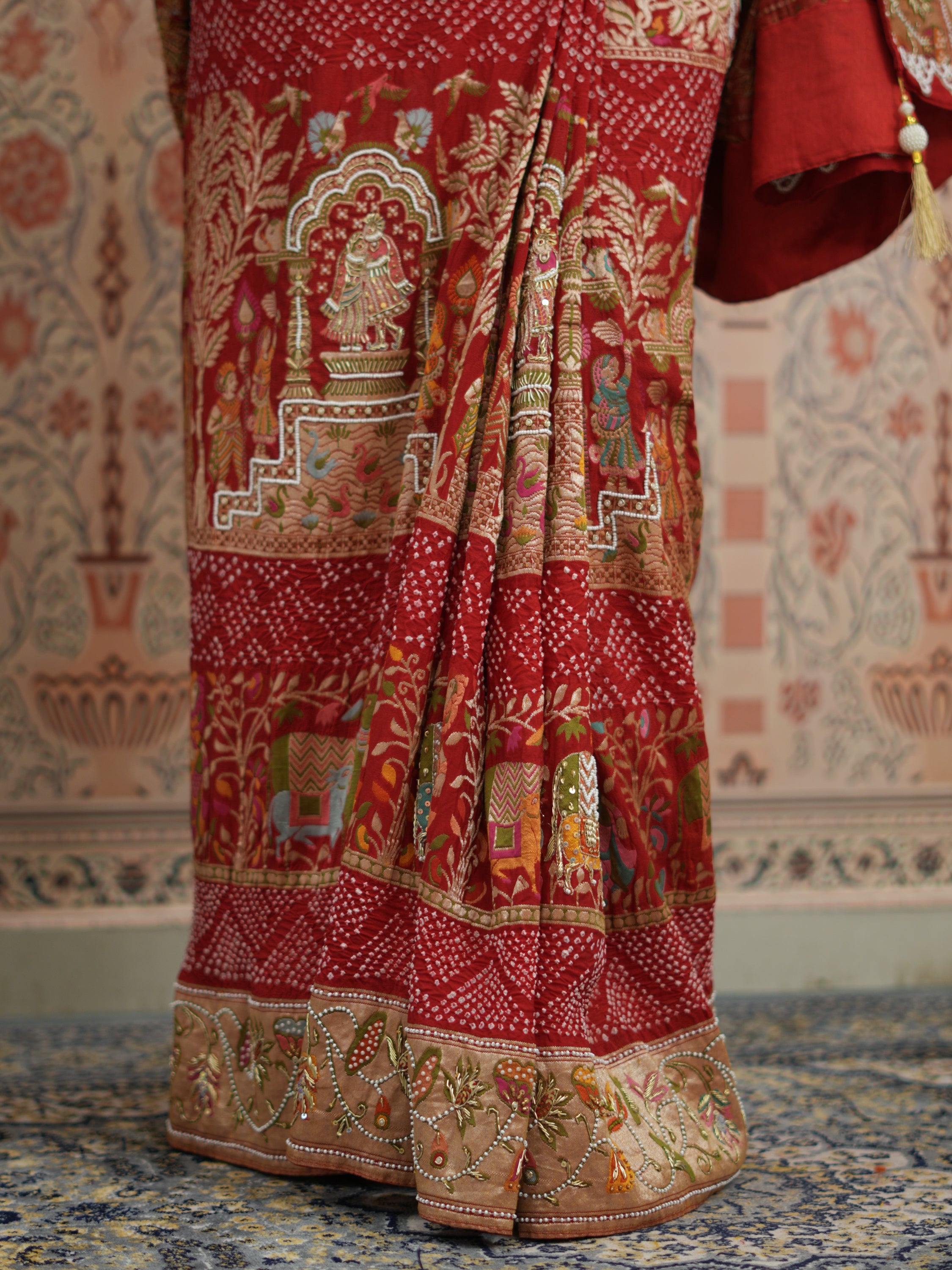 Buy Khaddi Georgette Kalamkari Style Saree Kcpc