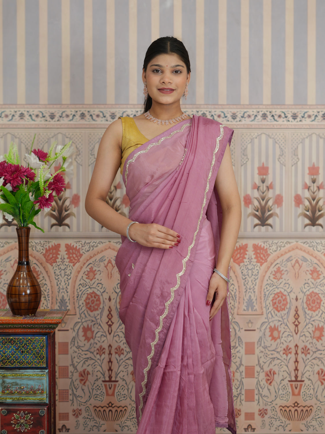 Buy Designer Saree with Sequence Work