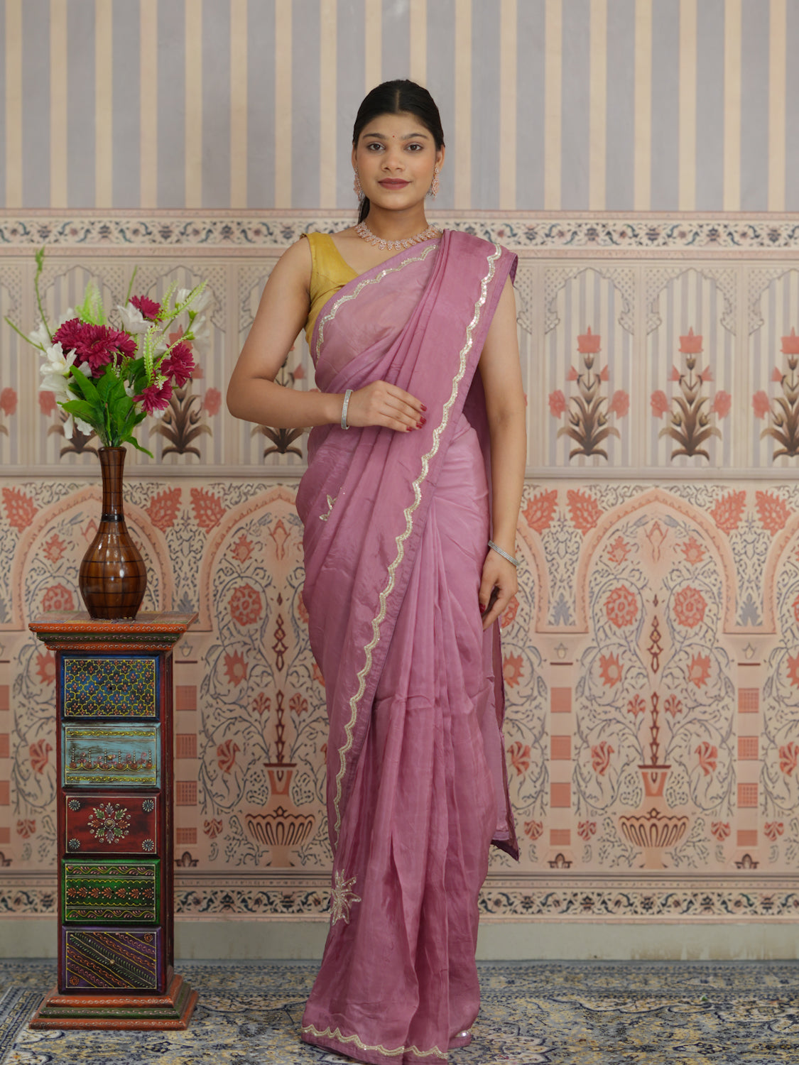 Buy Designer Saree with Sequence Work