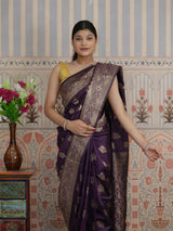 Buy Banarasi Style With Zari Border Work Saree