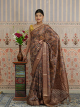 Buy Printed Saree With Festive Wear