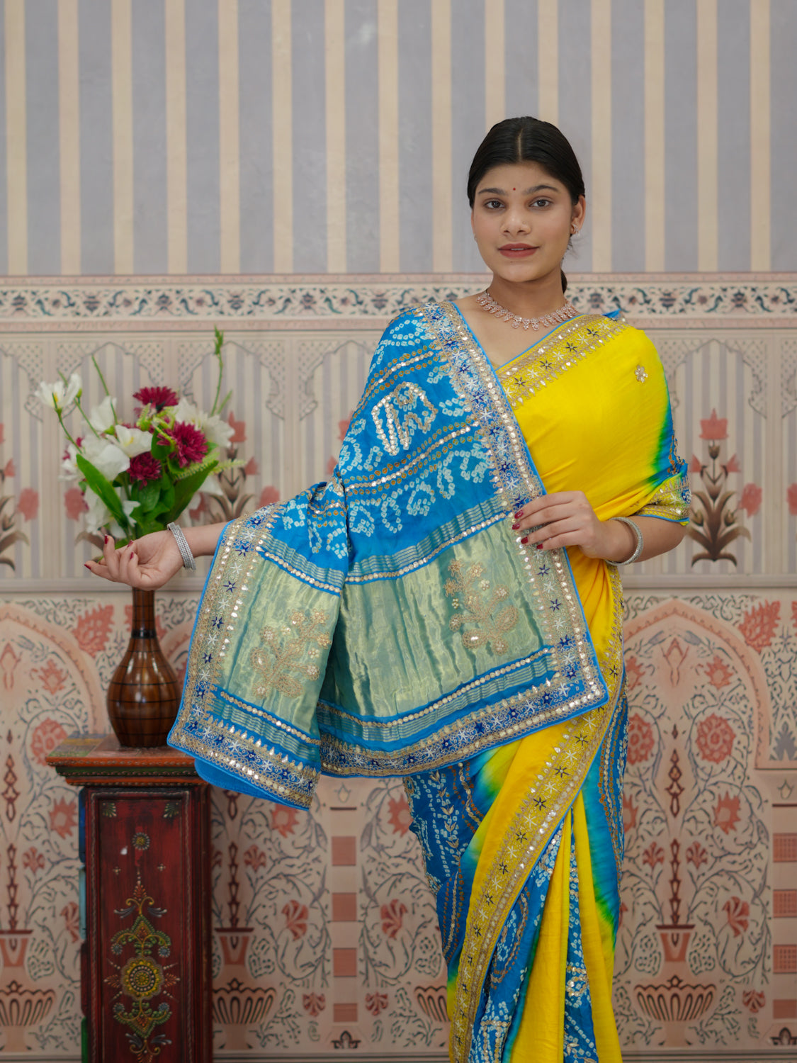 Gaji Silk saree with a Shilpa Shetty inspired design