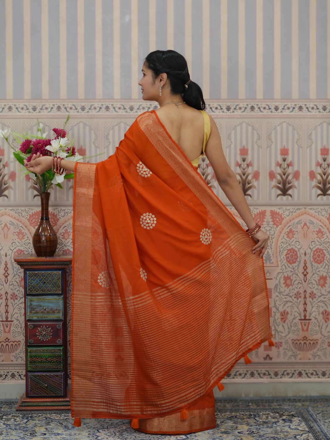 Buy Festive Special Chiffon Banarasi Saree Kcpc