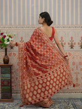 Buy New Traditional Banarasi Pattern Saree With Festive Wear KcPc
