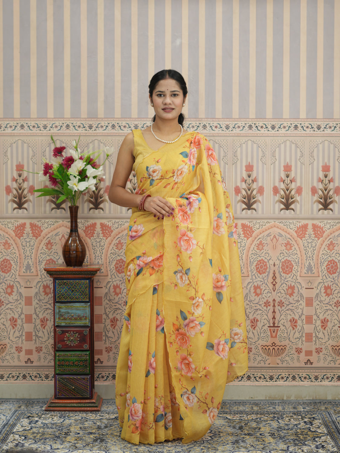 Buy Printed Saree for Everyday Casual Wear KCPC