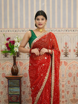 Buy Festive Special Georgette Bandhani Saree Kcpc