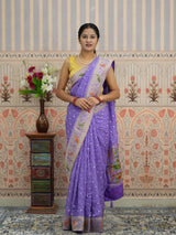 KcPc New Premium Munga Silk Kalamkari Style Saree Featuring Fine Zari Weaving RB