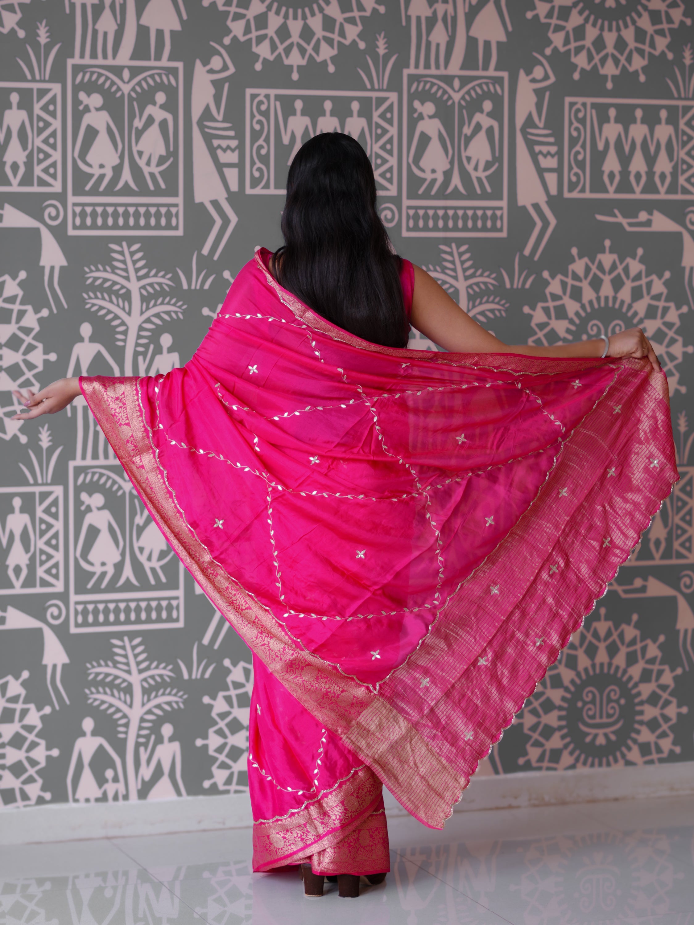 Buy New Banarasi Saree With Cutdana Gotapatti Work KcPc