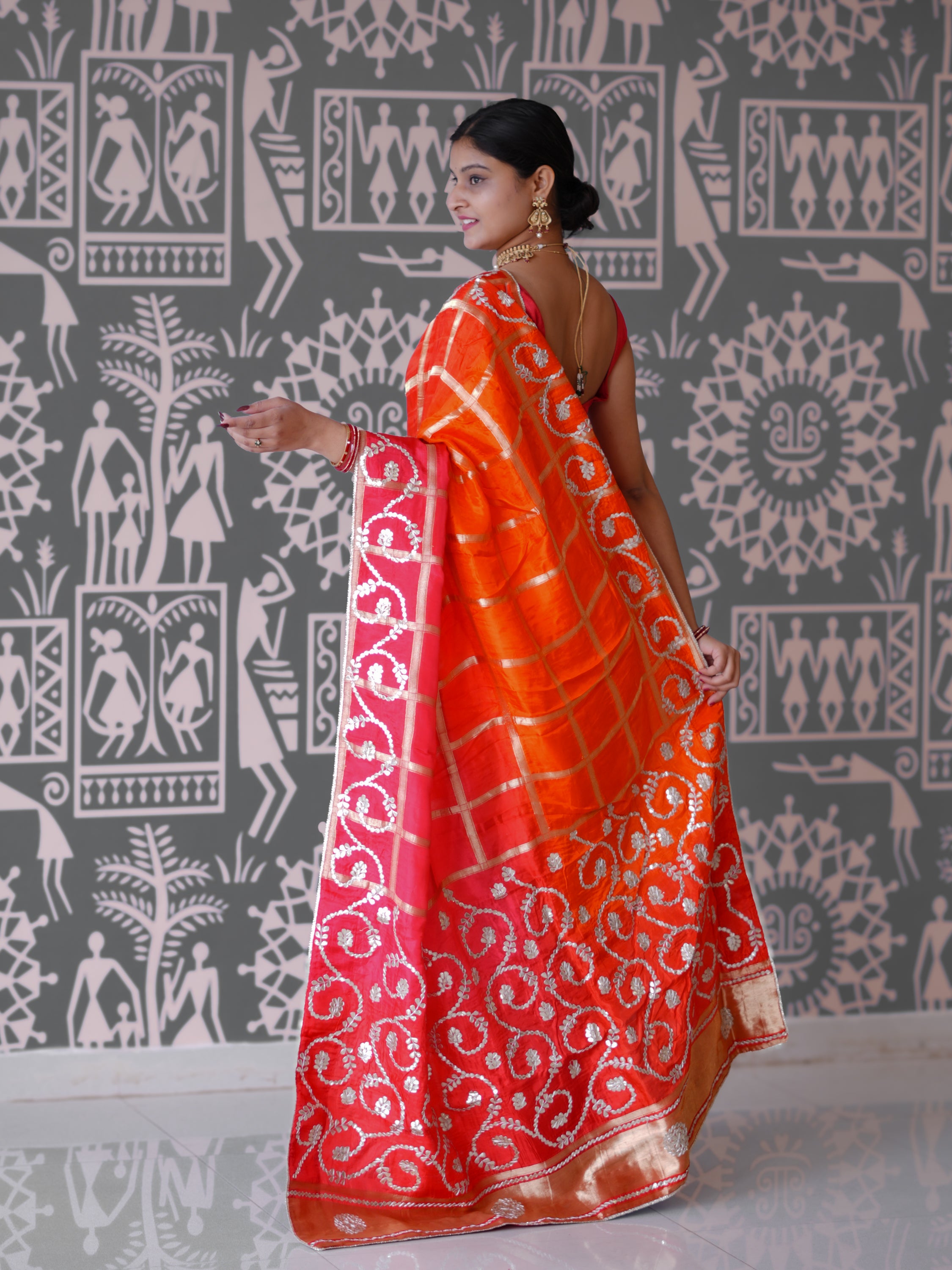 Buy New Bollywood Style Wih Gotapatti Work Saree KcPc