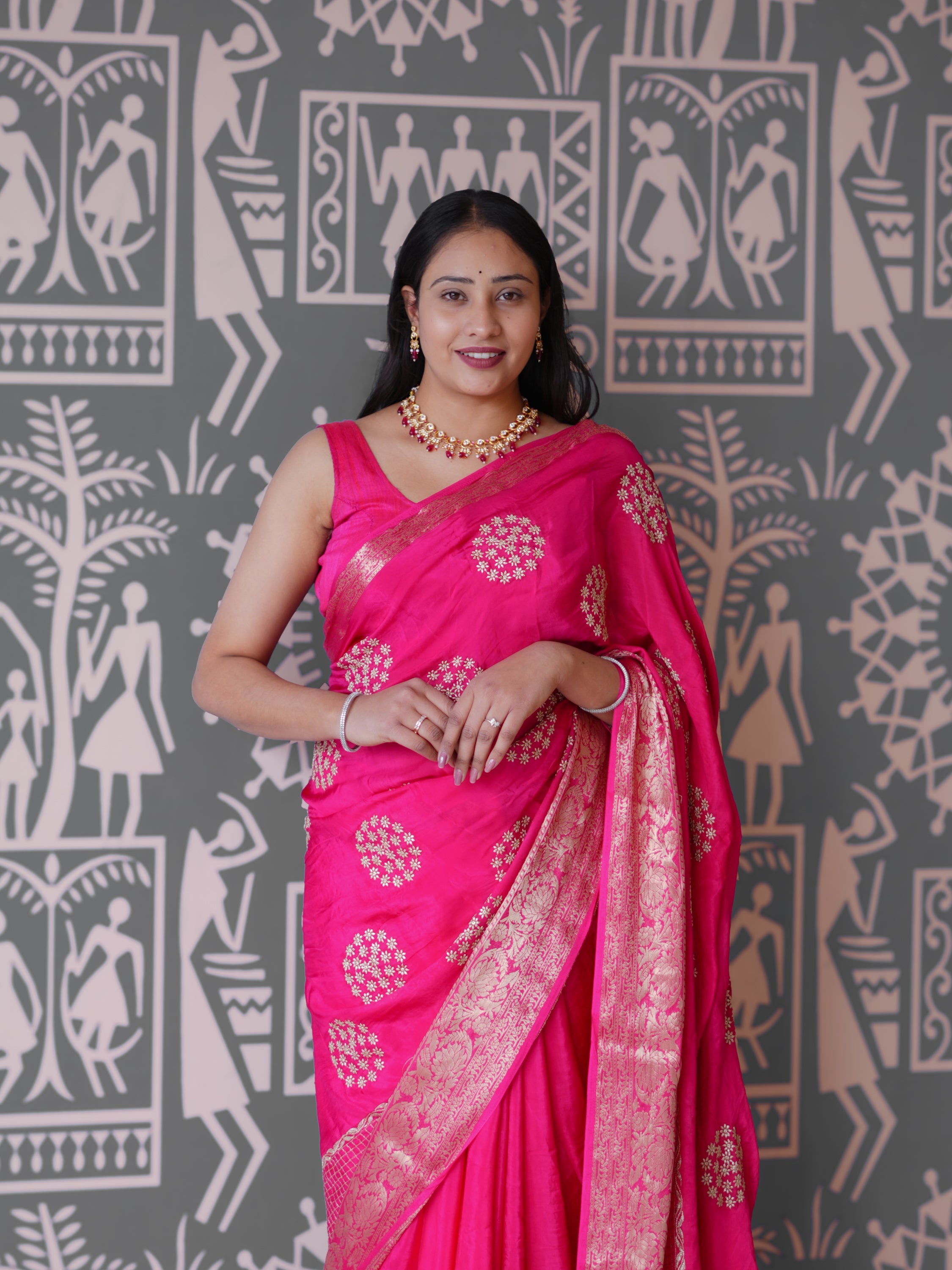 Buy New Banarasi Style With Handcrafted Embroidery KcPc