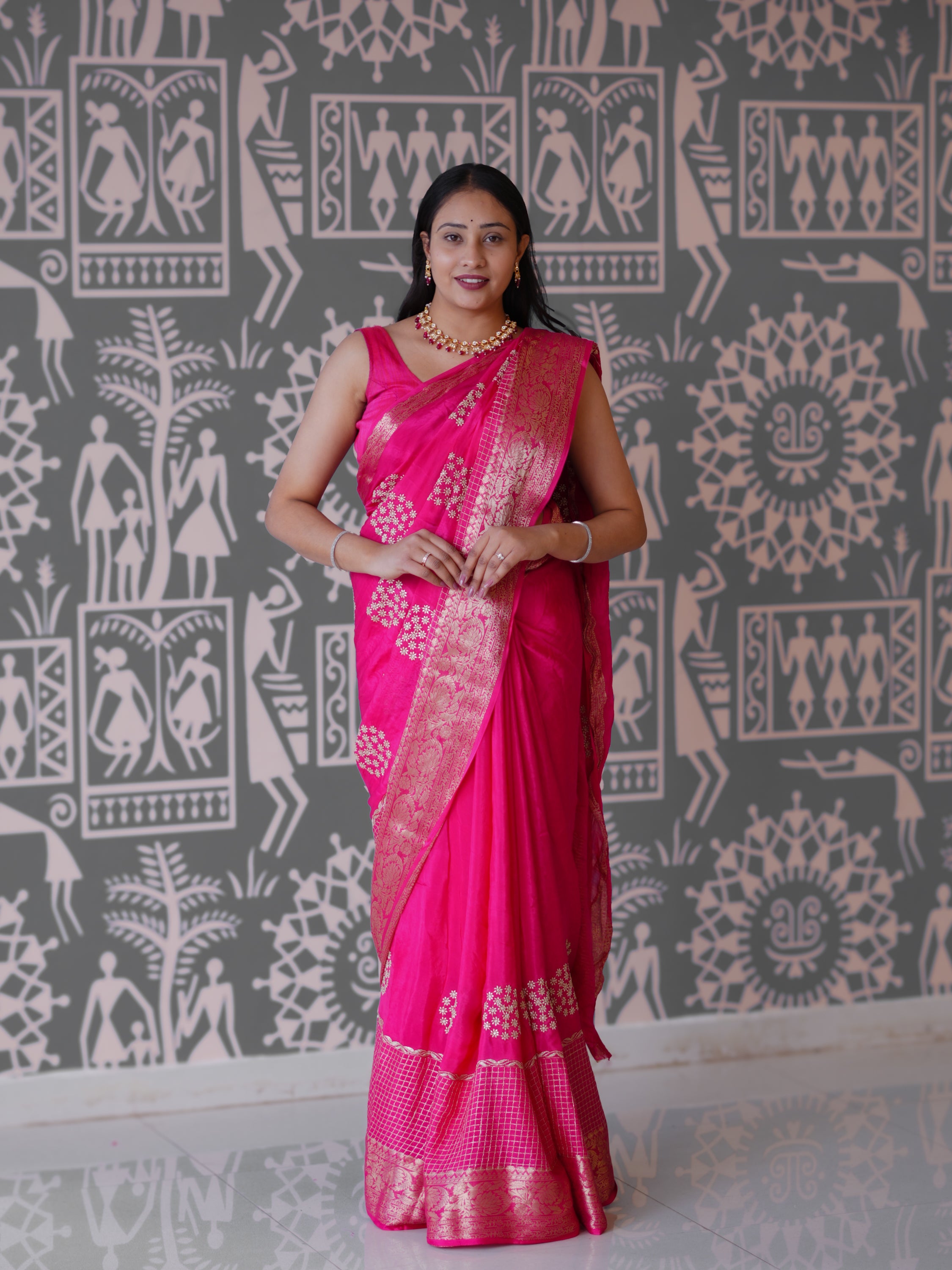 Buy New Banarasi Style With Handcrafted Embroidery KcPc