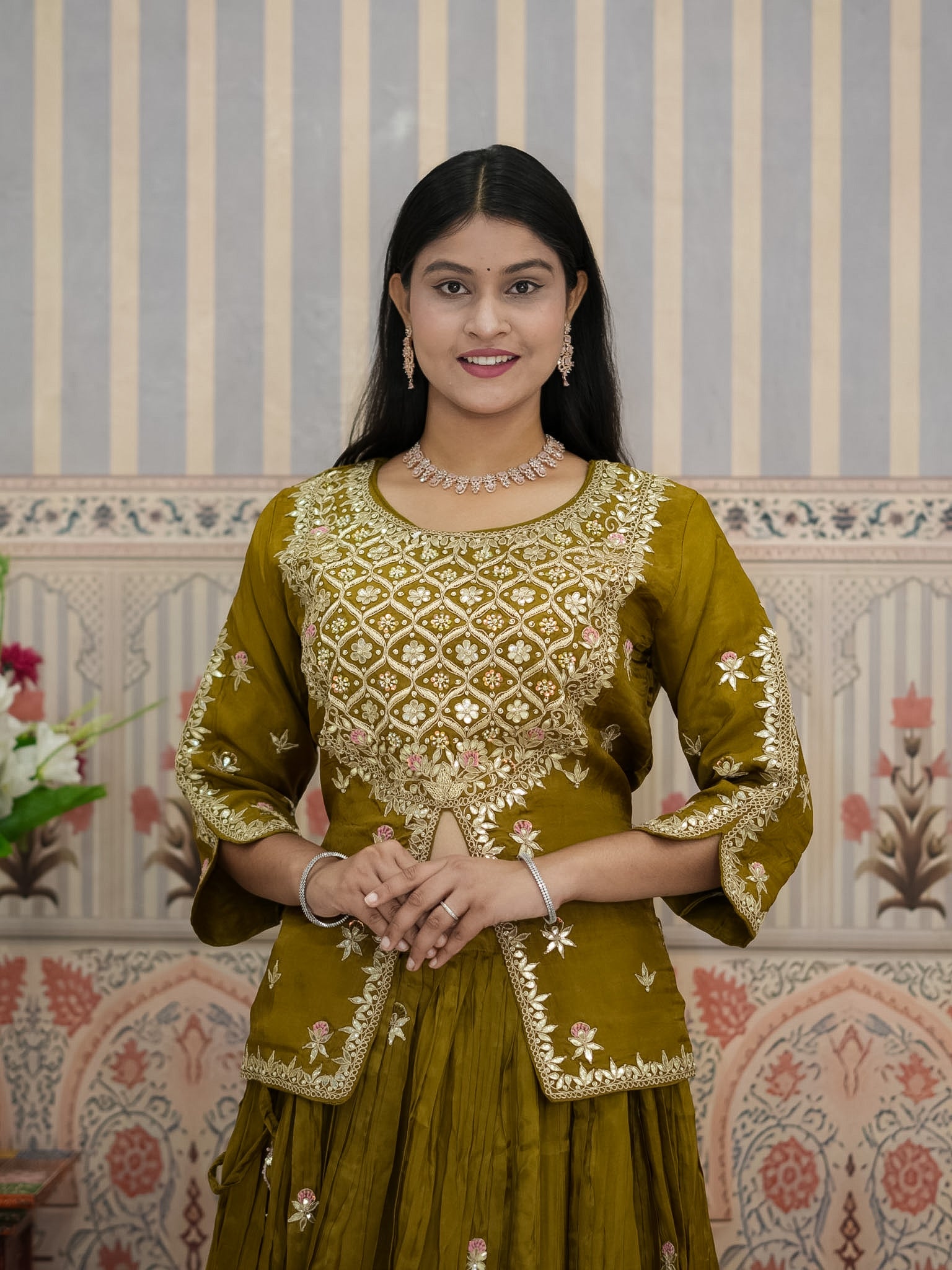 KcPc Designer HO SilkIndo Western with Gota Patti Work MEG