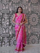 Buy New Designer Printed Saree With Zardosi Detailing KcPc