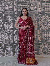 Buy New Elegant Bandhani Style Saree with Festive Occasions KcPc