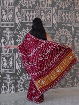 Buy New Elegant Bandhani Style Saree with Festive Occasions KcPc