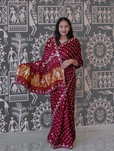Buy New Elegant Bandhani Style Saree with Festive Occasions KcPc
