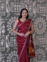 Buy New Elegant Bandhani Style Saree with Festive Occasions KcPc