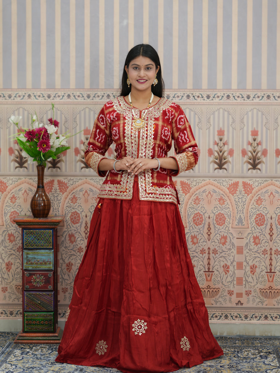 KcPc Royal Look Gaji Silk Indo Western for Festive Wear with Gota Patti WorkMEG