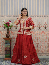 KcPc Royal Look Gaji Silk Indo Western for Festive Wear with Gota Patti WorkMEG