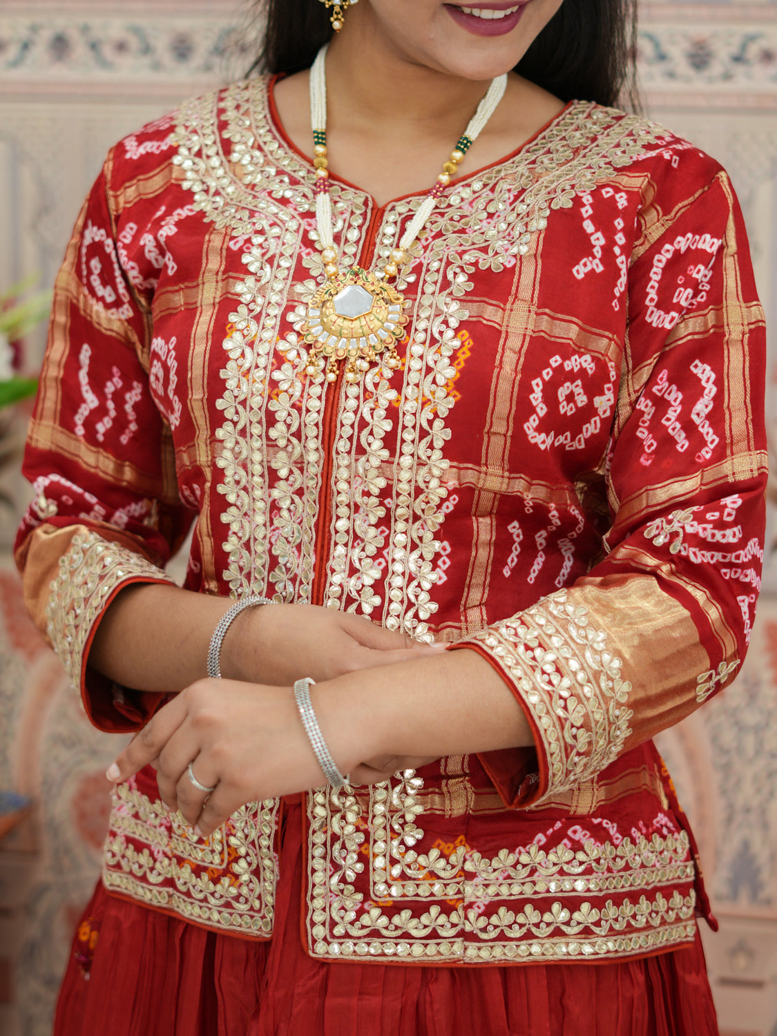 KcPc Royal Look Gaji Silk Indo Western for Festive Wear with Gota Patti WorkMEG