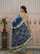 KcPc New Pure Gaji Silk Bandhani Ghatchola Gotapatti Saree AMT Morkanti