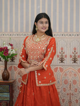 BuyHO Silk Lehenga with Gota Patti Work KcPc