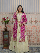 KcPc Upada Silk Indo-Western Lehenga with Gota Patti WorkMEG