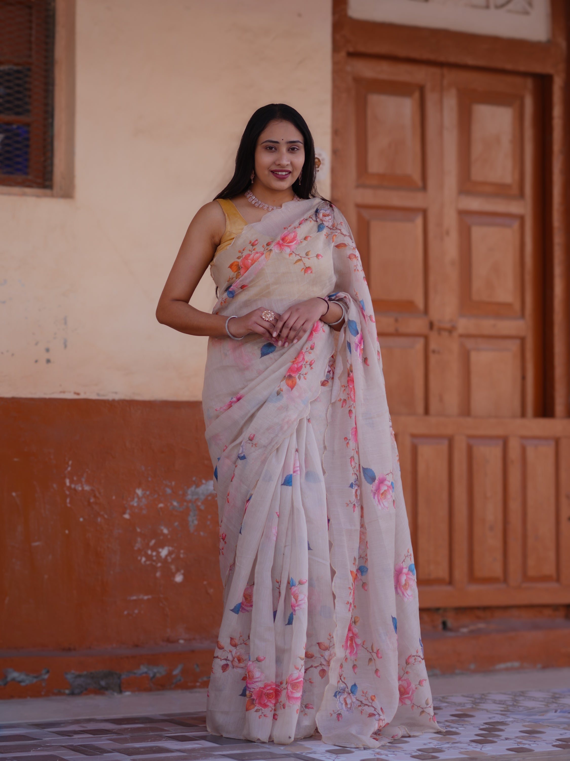 Buy New Printed Saree for Everyday Casual Wear KcPc