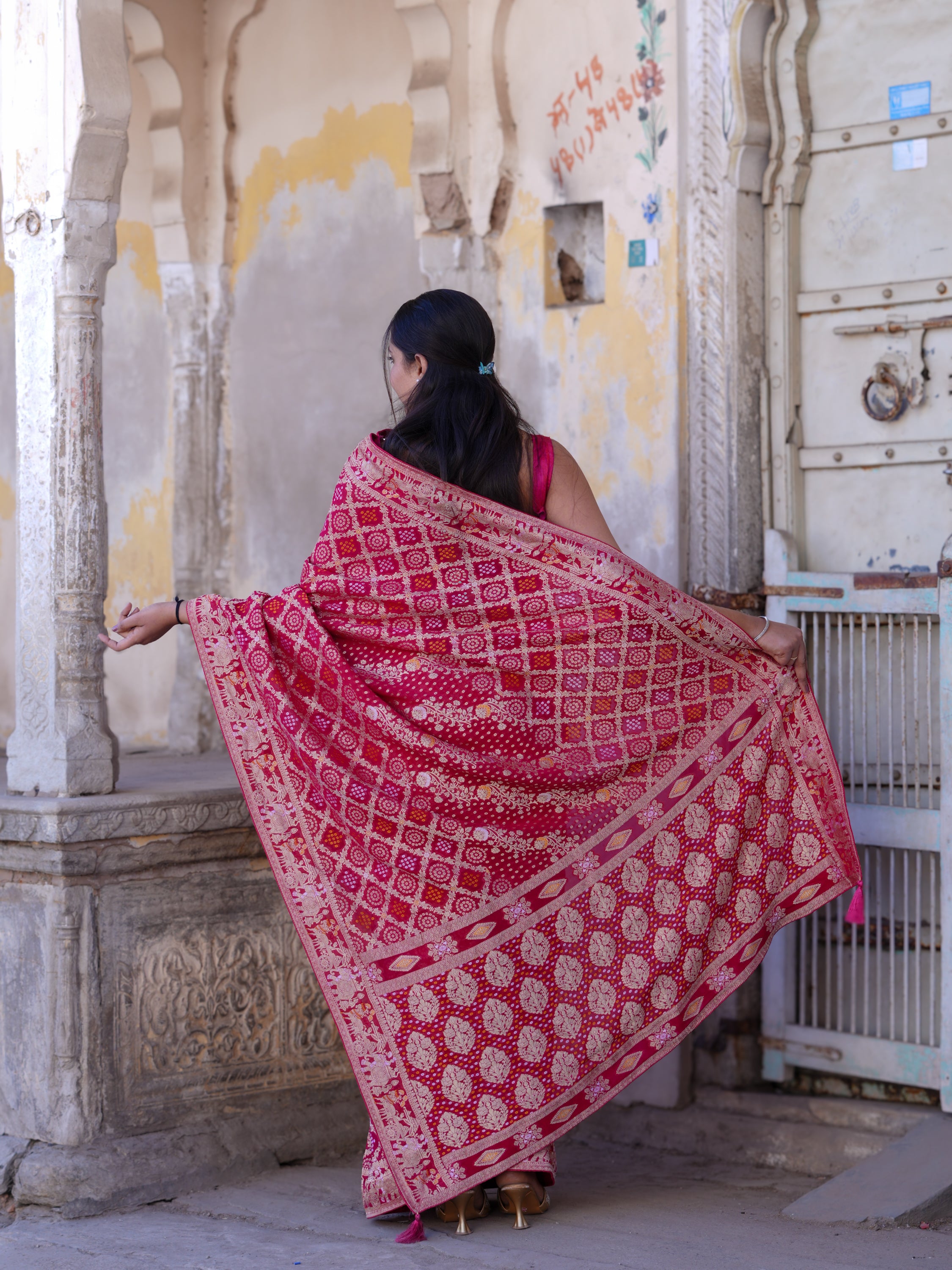 Buy Khaddi Georgette Banarasi Saree KcPc