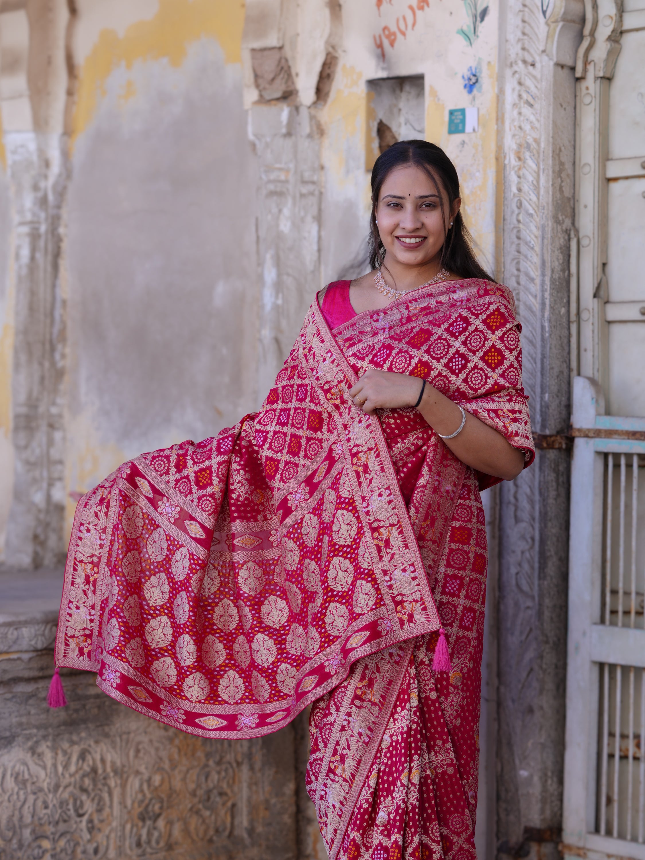 Buy Khaddi Georgette Banarasi Saree KcPc