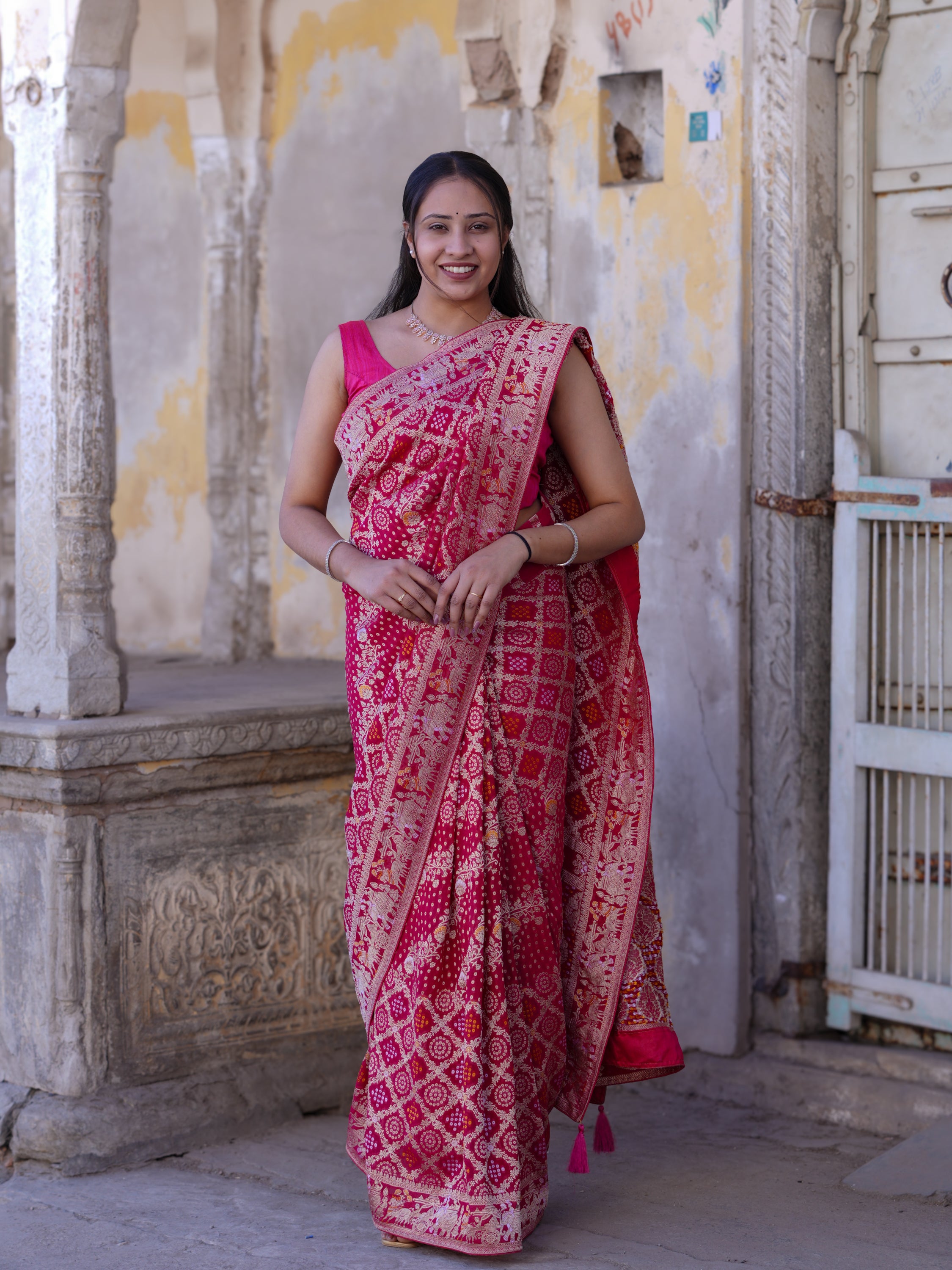 Buy Khaddi Georgette Banarasi Saree KcPc