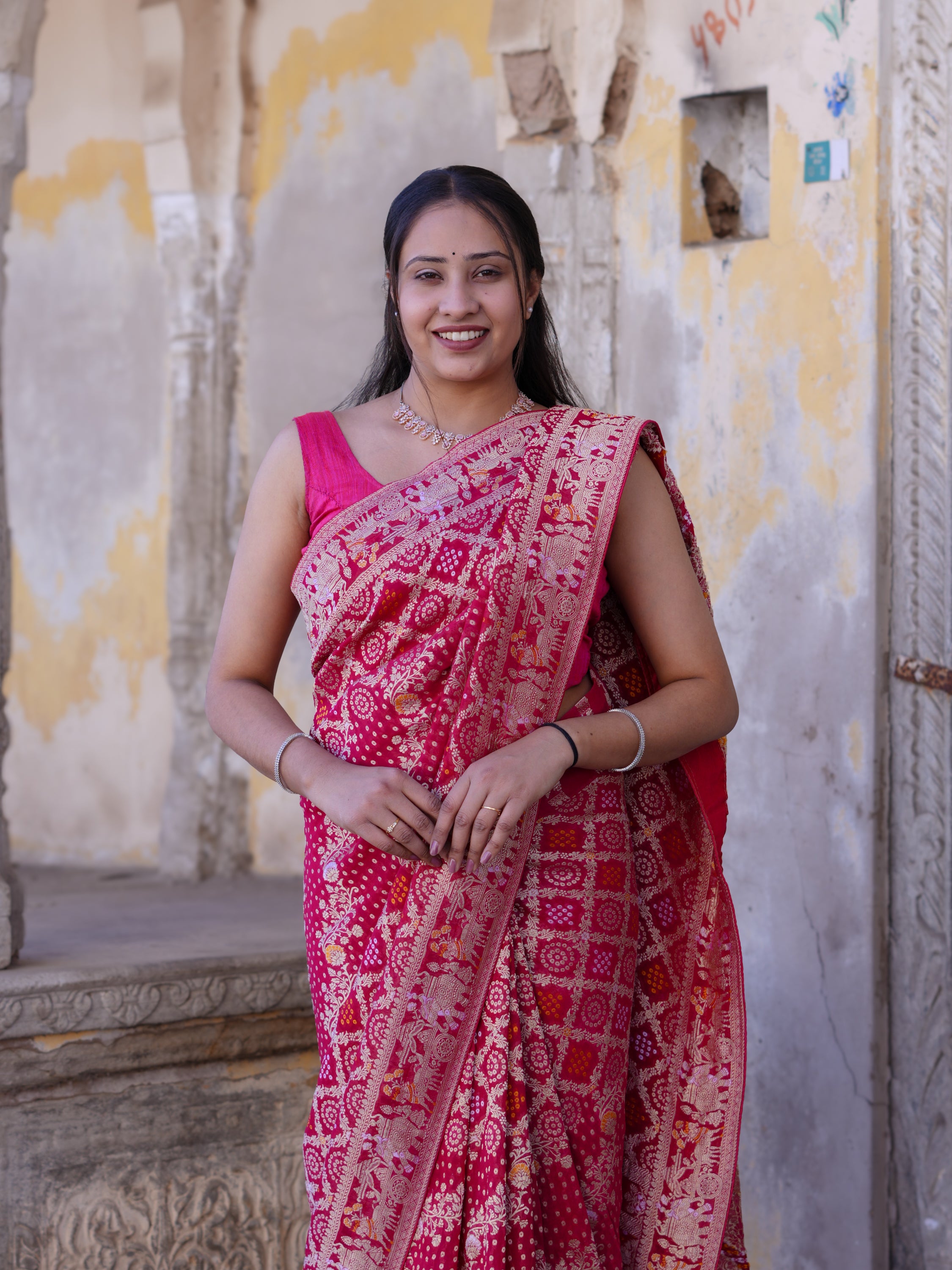 Buy Khaddi Georgette Banarasi Saree KcPc