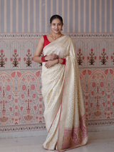 Buy Banarasi Pattern Saree With Dola Silk KcPc Image 1